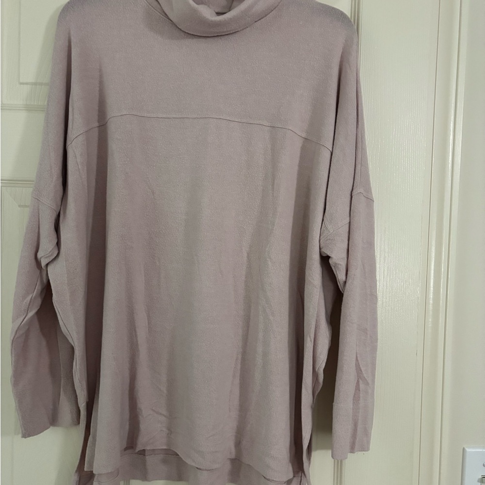 Aerie Soft Mauve Cowl Neck Top